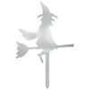 vidaXL Piquet de jardin 36 x 24 cm Acier galvanis&eacute; Argent&eacute;