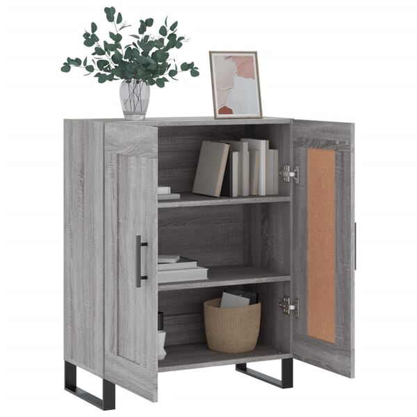 vidaXL Buffet sonoma gris 69,5x34x90 cm bois d'ing&eacute;nierie