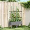 vidaXL Jardini&egrave;re avec treillis gris clair 80x40x142,5 cm PP
