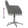 vidaXL Chaises pivotantes à manger lot de 2 Gris clair Tissu