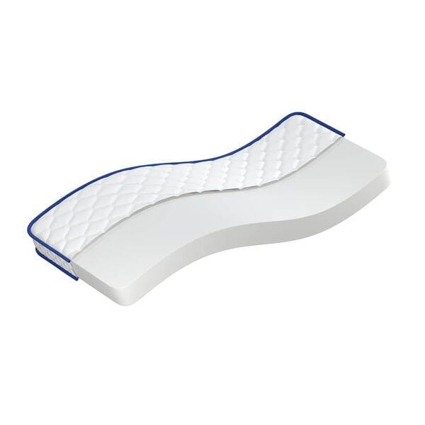 vidaXL Matelas en mousse &agrave; m&eacute;moire de forme blanc 80x200x17 cm doux