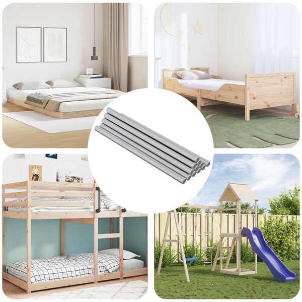 vidaXL Tige filet&eacute;e 900 pcs Argent&eacute; Acier