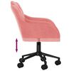 vidaXL Chaise pivotante de bureau Rose Velours
