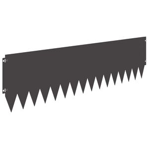 vidaXL Bordure de Pelouse 20 pc 103 x 30 cm Acier Noir