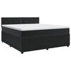 vidaXL Lit boxspring avec matelas Noir 160 x 200 cm Velours
