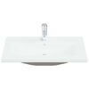 vidaXL Lavabo encastr&eacute; avec robinet 81x39x18 cm c&eacute;ramique blanc