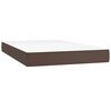 vidaXL Sommier &agrave; lattes de lit avec matelas et LED Marron 120x200 cm