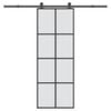 vidaXL Porte coulissante avec kit de quincaillerie 76x205 cm Verre ESG