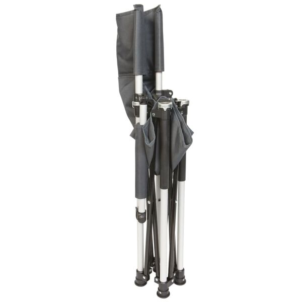 Bo-Camp Chaise haute pliable pour enfants Aluminium Gris