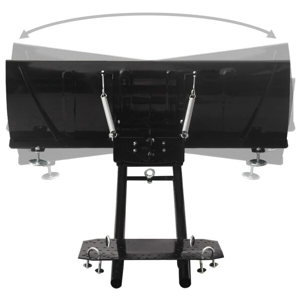 vidaXL Chasse-neige pour VTT 115x38 cm Noir