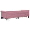 vidaXL Lit de jour avec gigogne et tiroirs sans matelas rose 90x200 cm