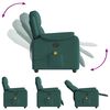 vidaXL Fauteuil de massage inclinable Vert foncé Tissu