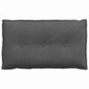 vidaXL Coussin de Dos Gris fonc&eacute; 80 x 50 cm Tissu en velours c&ocirc;tel&eacute;