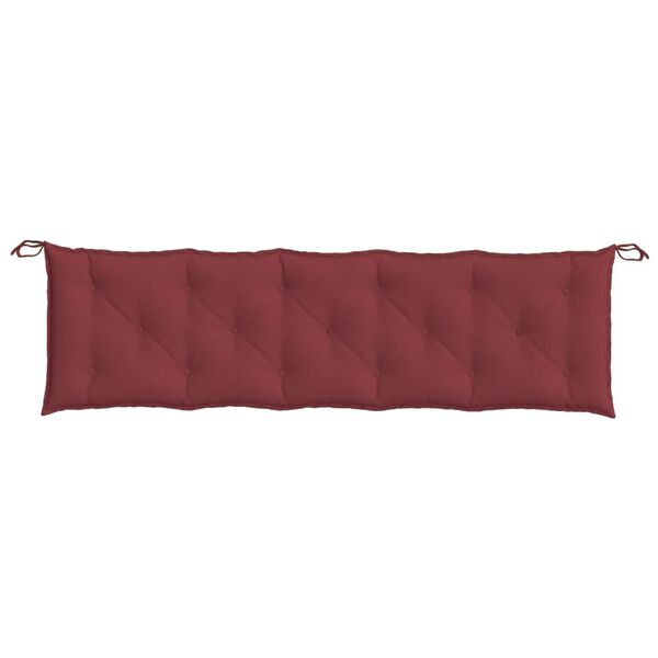 vidaXL Coussin de banc de jardin rouge bordeaux mélangé tissu