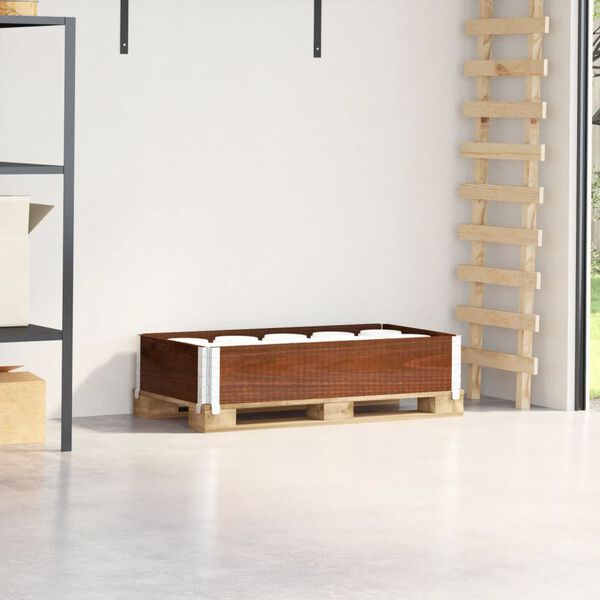 vidaXL Collier de palette marron 100x50 cm bois de pin solide