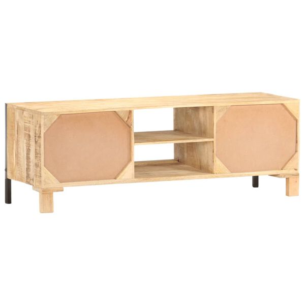vidaXL Meuble TV 120x30x40 cm Bois de manguier brut