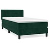 vidaXL Sommier &agrave; lattes de lit avec matelas Vert fonc&eacute; 90x190 cm