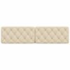 vidaXL Coussin de t&ecirc;te de lit cr&egrave;me 200 cm tissu