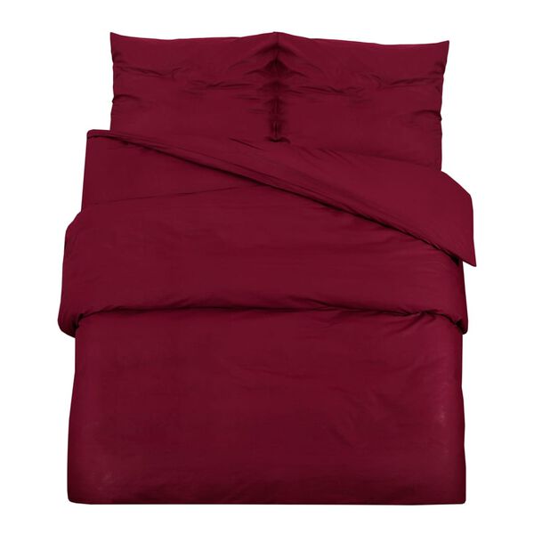 vidaXL Ensemble de housse de couette Bordeaux 200x220 cm Microfibre