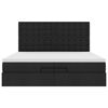VidaXL Cadre de lit ottoman avec matelas noir 200x200cm tissu