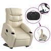 vidaXL Fauteuil inclinable Cr&egrave;me Similicuir