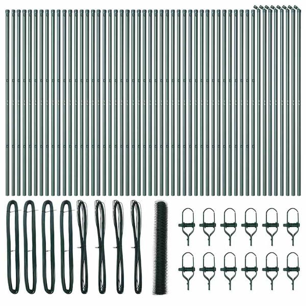 vidaXL Poteau de cl&ocirc;ture. Vert 100 x 1,2 m (treillis de 36 mm)