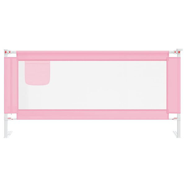 vidaXL Barri&egrave;re de s&eacute;curit&eacute; de lit d'enfant Rose 190x25 cm Tissu
