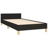 vidaXL Cadre de lit sans matelas noir 80x200 cm tissu