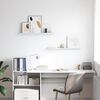 vidaXL &Eacute;tag&egrave;re Murale avec &eacute;tag&egrave;re 2 pcs Marbre blanc 80 x 9 x 3 cm