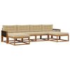 vidaXL Ensemble de canap&eacute;s d'ext&eacute;rieur 6 pcs Naturel et Beige