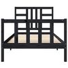 vidaXL Cadre de lit sans matelas noir 100x200 cm bois massif de pin