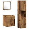 vidaXL Ensemble de mobilier de salle de bain 4 pc Bois Ancien