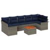 vidaXL Ensemble de canap&eacute; de jardin 8 pc Gris polyrotin