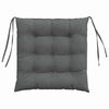 vidaXL Coussins de si&egrave;ge 2 pcs Gris fonc&eacute; 40 x 40 x 6 cm tissu