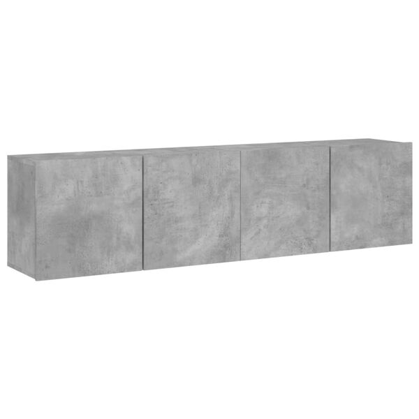 vidaXL Meubles TV muraux 2 pcs gris b&eacute;ton 80x30x41 cm