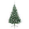 vidaXL Sapin de No&euml;l artificiel pr&eacute;-&eacute;clair&eacute; Vert 180 cm PVC