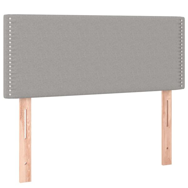 vidaXL T&ecirc;te de lit Gris clair 100x5x78/88 cm Tissu