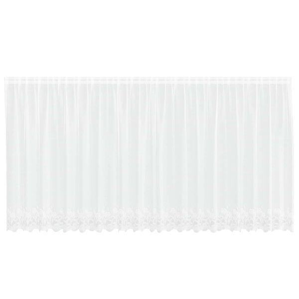vidaXL Rideau en Dentelle Floral Blanc 180 x 500 cm Polyester