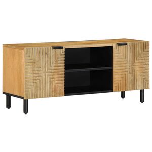 vidaXL Meuble TV marron 105x33x46 cm Bois massif de manguier