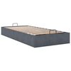 vidaXL Cadre de lit ottoman sans matelas gris foncé 100x200 cm velours