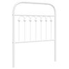 vidaXL T&ecirc;te de lit de remplacement m&eacute;tal blanc 75 cm