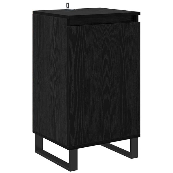 vidaXL Buffet Ch&ecirc;ne noir 40 x 35 x 70 cm Bois d'ing&eacute;nierie