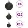 vidaXL Ensemble de boules de No&euml;l 111 pi&egrave;ces noir polystyr&egrave;ne