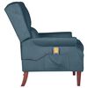 vidaXL Fauteuil de massage inclinable Bleu Velours