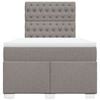 vidaXL Sommier &agrave; lattes de lit avec matelas Taupe 120x200 cm Tissu