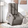 vidaXL Fauteuil inclinable de massage &eacute;lectrique Taupe Tissu