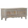 vidaXL Bo&icirc;te de rangement Gris 100x38x45 cm Bois de manguier solide