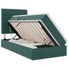 vidaXL Lit de rangement LED avec matelas Vert fonc&eacute; 90 x 200 cm