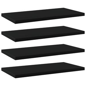 vidaXL Panneaux de biblioth&egrave;que 4 pcs noir bois d&rsquo;ing&eacute;nierie