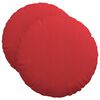vidaXL Coussins de si&egrave;ge 2 pc Tissu Rouge &Oslash;50 x 19 cm